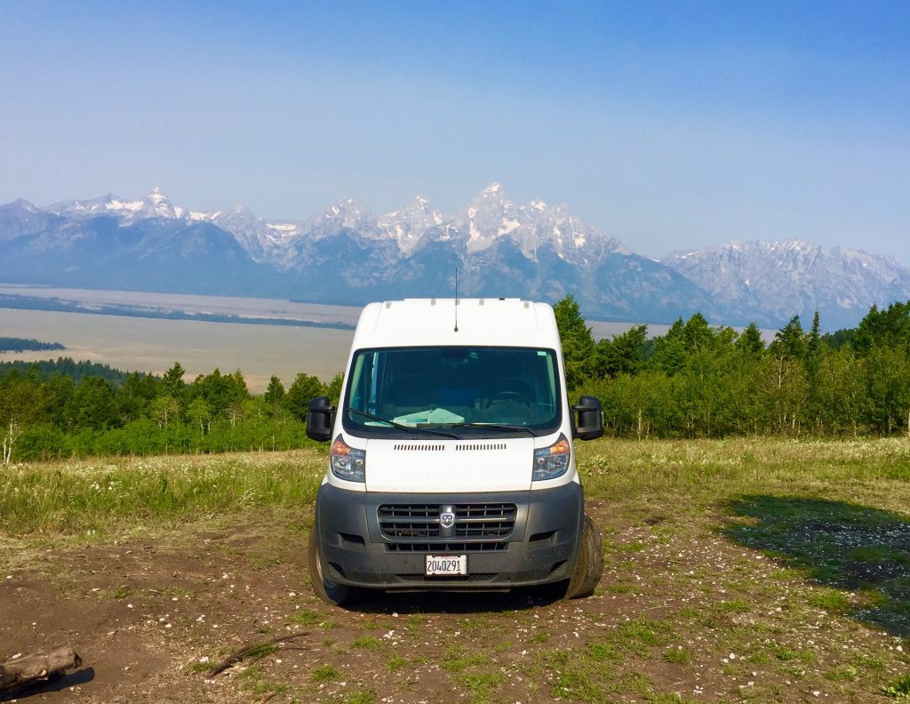 Grand Teton National Park Van life dispersed camping